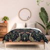Queen Emanuela Carratoni Peacocks and Berries Polyester Comforter + Pillow Shams Blue - Deny Designs: Abstract Pattern, 300 Thread Count - 3 of 4