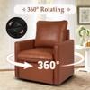 Hyleory 29.13'' Wide Faux Leather 360 Degree Swivel Armchair - 2 of 4