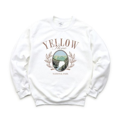 Simply Sage Market Women's Graphic Sweatshirt Yellowstone Park Grunge