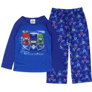 PJ Masks Toddler Boys' Gekko Catboy Owlette We're On Our Way Pajama Set Blue - 1 of 4