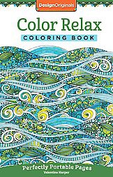Color Relax Coloring Book - (On-The-Go Coloring Book) by  Valentina Harper (Paperback)