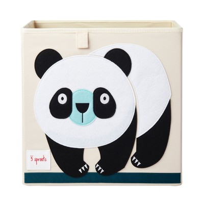 3 Sprouts Toy Storage Cube - 13"- Panda