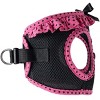 Doggie Design American River Choke Free Dog Polka Dot Ruffle Harness-Hot Pink and Black - 2 of 4