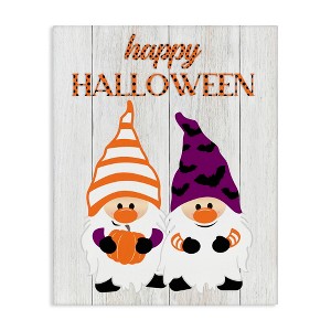 Stupell Industries Happy Halloween Seasonal Gnomes Canvas Art - 1 of 4