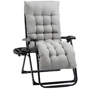 Padded Zero Gravity Chair, Folding Recliner Chair with Cup Holder Cushion - 1 of 4