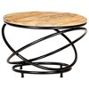 vidaXL Coffee Table Black, Natural Wood - 4 of 4