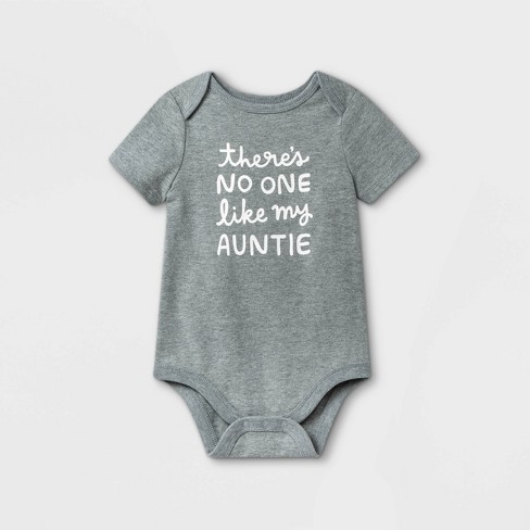 Baby Girls Auntie Short Sleeve Bodysuit Cat Jack Gray Target