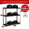 Atlas Shelving 3-Tier 77"x24"x72" 7500lbs Heavy Duty Steel Shelving Dark Gray: Adjustable Rust-Resistant Utility Storage - 3 of 4