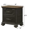 NicBex Nightstand with 2 Drawers,1pc Side Table with  Multi-colored and Finish and Pulls,Bedside Table for Bedroom,Living Room - 3 of 4