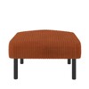 Grungis Square Ottoman Bench Foot Rest,Corduroy Fabric Ottoman Foot Stool with Soft Padded Seat for Living Room & Bedroom - 3 of 4
