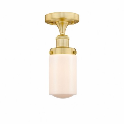 Dover - 1 Light Semi-Flush Mount In Industrial Style-8.25 Inches Tall and 6.5 Inches Wide
