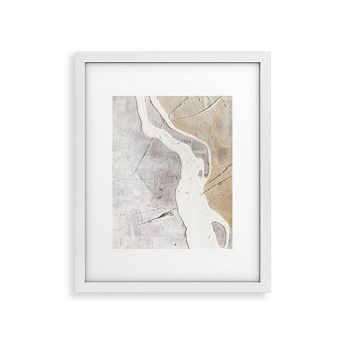 16 x 20 XOXO Brush Strokes White Framed Print Wall Art