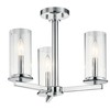 Crosby 13.75" 3 Light Convertible Chandelier with Clear Glass Chrome - 2 of 3