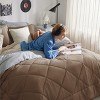 5/7 Pcs Bed in a Bag with Contrast Color Solid Design Bedding Set - 2 of 4