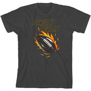 "Perfect Spirals" Flaming Football Youth Short Sleeve Tee - 1 of 2