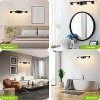 POWLIG 29.53-in 4-Light Black Bathroom Vanity Light with Clear Glass Shades, Bulbs not Included - 4 of 4