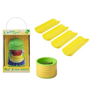 Talisman Designs Corn on the Cob 3-Piece Tool Set – Butter Keeper, Boats & Stripper - 1 of 4