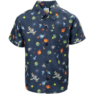 Disney Pixar Toy Story Buzz Lightyear Toddler Boys Button Down Dress Shirt 5T