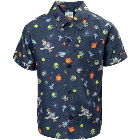 Teenage Mutant Ninja Turtles Leonardo Michelangelo Raphael Little Boys  Hawaiian Button Down Shirt Blue 7-8