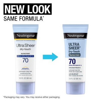 Neutrogena Ultra Sheer Sunscreen - SPF 70 - 2pk/88ml, 3 of 11