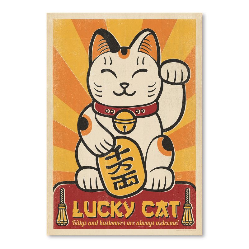 Americanflat Vintage Animal Cat Lucky Cat By Anderson Design Group Poster, 1 of 7