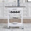 Syemin Kitchen Carts and Islands Mobile Rolling Kitchen Island Trolley Serving Cart Mobile Kitchen Storage Islands, White, 30"*15.75"*33.35" - 4 of 4