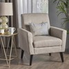 31.50" Fabric Contemporary Club Chair with Nailhead Trim, Scroll Armrests, and Birch Wood Legs for Living Room - 4 of 4