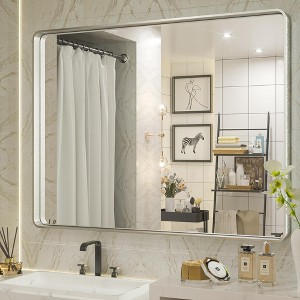 Keonjinn Framed Wall Mirror, Modern Rectangular Bathroom Vanity Mirror, Wall Mounted - 1 of 4