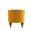 CAVINAS Velvet Upholstered Accent Chair with Curved Tufted Back & Rubberwood Legs, Armchair for Living Room, Bedroom, Home Office - 4 of 4