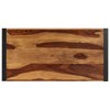vidaXL Dining Table Brown and black Solid Sheesham wood 47.2 in Durable - 4 of 4
