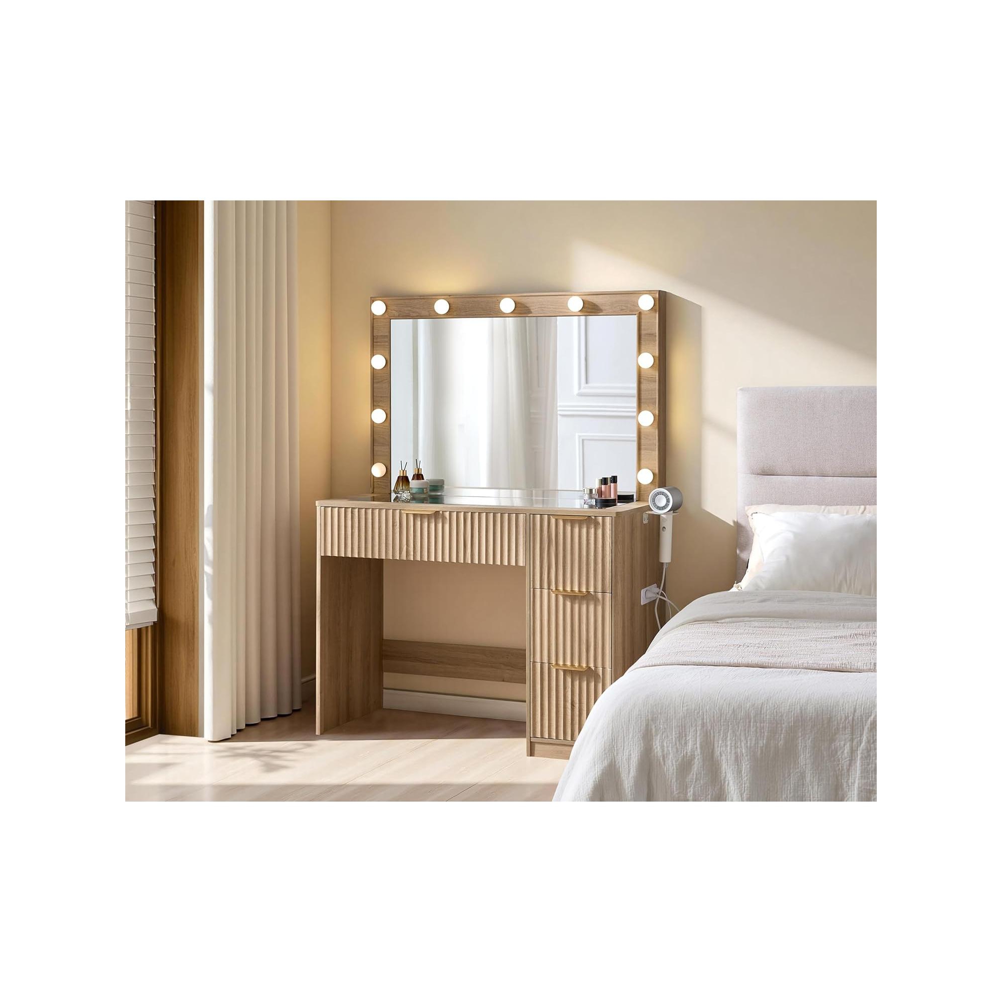 Makeup Vanity Desk in Oak