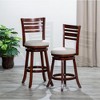 NicBex Dining Chairs Upholstered Chair Bar Height Chairs Slat Back Swivel Chair Fabric Seat for Kitchen - 2 of 4
