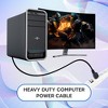 SatelliteSale Universal Heavy Duty Computer Power Cable Male NEMA 5-15P to Female IEC C5 or C13/C14 Universal Wire Black PVC Cord - 4 of 4