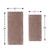 Knightsbridge Shooting Star 220 GSF Reversible Bath Rug Set - 2- Piece - 17x24 and 21x34", Stone - 2 of 2