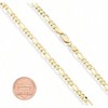 Sterling Silver 5mm Diamond - Cut Figaro Chain Bracelet for Women - 2 of 4