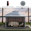 13x13 Gazebo Outdoor Canopy Shelter with Mosquito Netting 4 Stanbags Instant Gazebo Tent for Lawn,Garden,Backyard Deck - 3 of 4