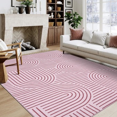 Modern Rug Runners for Hallways, Abstract Kitchen Runner Rugs Non Slip Bath Runner, Rainbow Washable Runners Rug