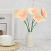 Unique Bargains Artificial Anthurium Lily Flowers for Home Decor 10 Pcs - 4 of 4