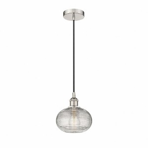 Ithaca - 1 Light Cord Hung Mini Pendant In Industrial Style-8.25 Inches Tall and 8 Inches Wide - 1 of 1