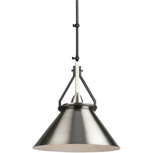 Artcraft Lighting Brydon 1 - Light Pendant in  Black/Brushed Nickel - 1 of 3