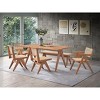 NicBex Natural Finish Outdoor Dining Set 2 Armchairs,2 Armless Chairs with Optional Bench,Rustic Conversation Set for Backyard&Garden - 3 of 4