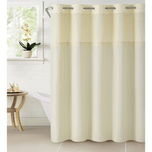 Bahamas Shower Curtain with Liner Vanilla - Hookless, White