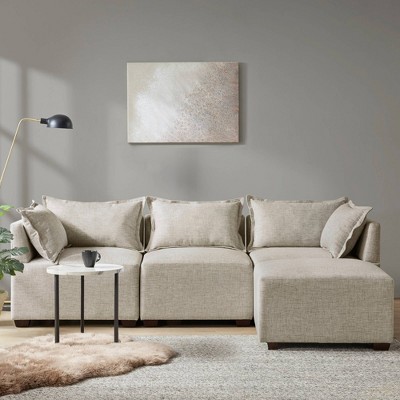 Molly 35" Linen Modular Corner Chair