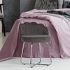 Catalina Metal Vanity Stool Dark Gray - Hillsdale Furniture: Chrome Legs, Velvet Upholstery, Bedroom & Bathroom Seating - 2 of 4