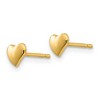 Black Bow Jewelry 4mm Solid Heart Post Earrings in 14k Yellow Gold - 2 of 4