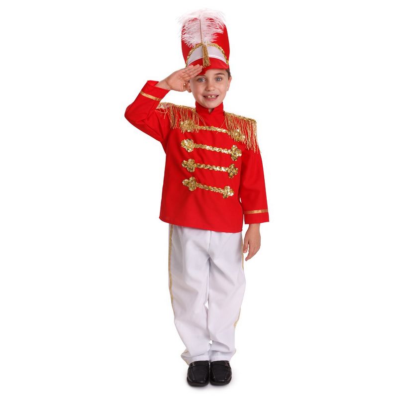 Dress Up America Drum Major Costume for Boys - Red Marching Band Uniform, 1 of 3