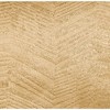 Home Mart Goods 2 Piece Gold Solid Silky Geometric Embossed Blackout Grommet Window Curtain Panel Set - 108" Long - 4 of 4