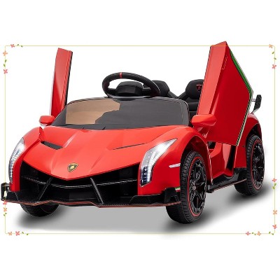 12V Kids Ride On Car,Licensed Lamborghini Battery Powered Car,3 Speed Settings