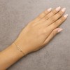 Haus of Brilliance 10K Yellow Gold 1/10 Cttw Diamond Paperclip Charm Adjustable Link Bracelet - 4 of 4