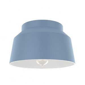 Hunter Fans 11.5" Cranbrook Ceiling Light Indigo Blue Finish - Vintage Mid-Century Flush Mount for Low Ceilings - 1 of 1